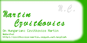 martin czvitkovics business card